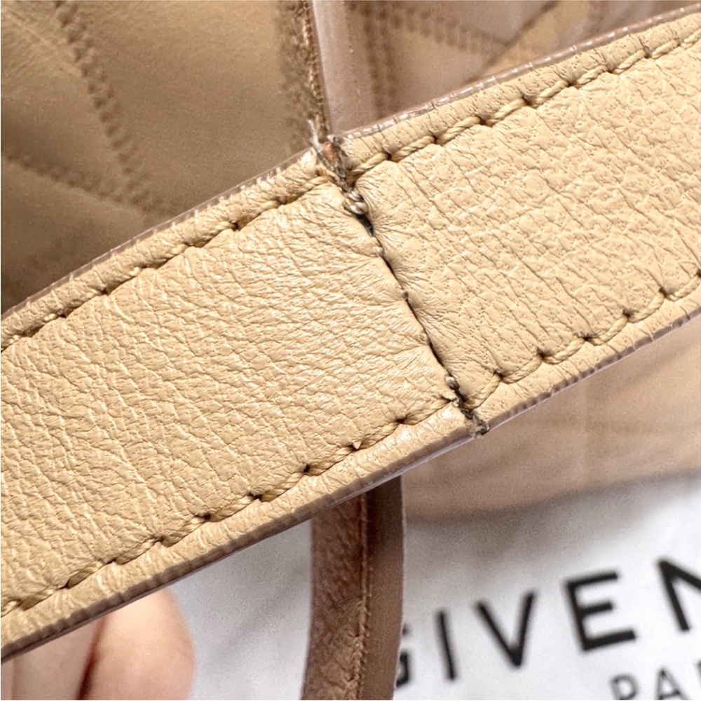 GIVENCHY Beige Nude Quilted Leather Mini GV Bucket Bag shoulder purse - Picture 7 of 15